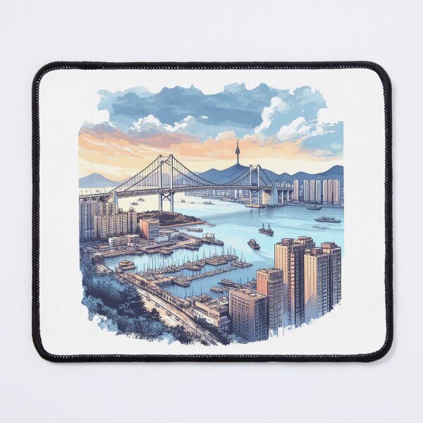 Item preview, 'The view from Yongdusan Park overlooking the Busan Port towards Yeongdo Bridge' designed and sold by PaintMeWorld.