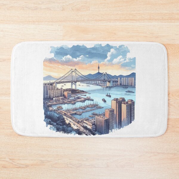 Item preview, 'The view from Yongdusan Park overlooking the Busan Port towards Yeongdo Bridge'  designed and sold by PaintMeWorld.