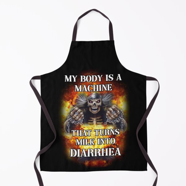 Item preview, my body is a machine that turns milk into diarrhea badass skeleton meme designed and sold by InMyMentalEra.