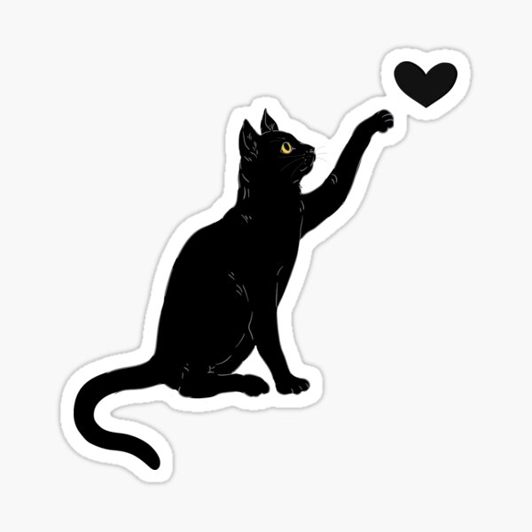 Vista previa del artículo con la obra «Gatos negros, amante de los gatos, gato kawaii, gato lindo», diseñado y vendido por Oeenlacha.