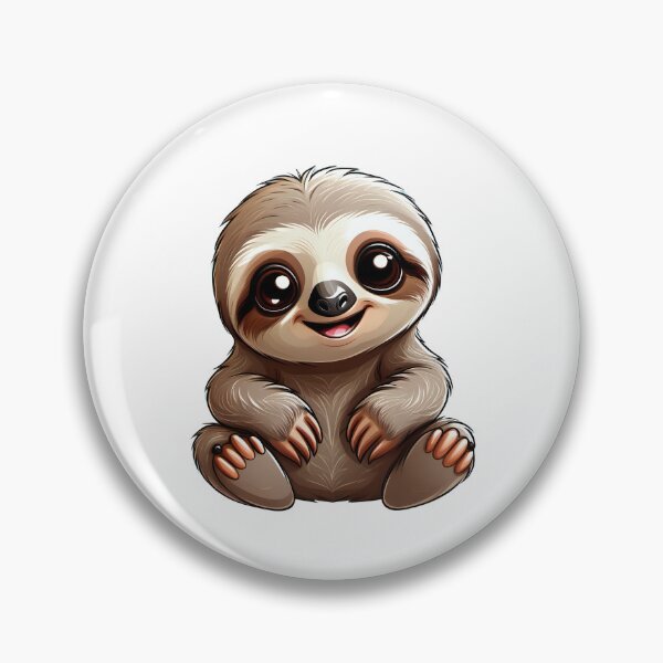 Item preview, Cute baby brown sloth ilustration designed and sold by Inspyralia.