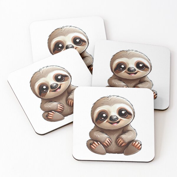 Item preview, Cute baby brown sloth ilustration designed and sold by Inspyralia.
