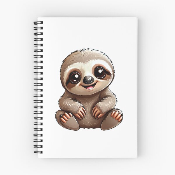 Item preview, Cute baby brown sloth ilustration designed and sold by Inspyralia.
