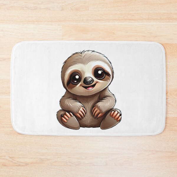 Item preview, Cute baby brown sloth ilustration designed and sold by Inspyralia.