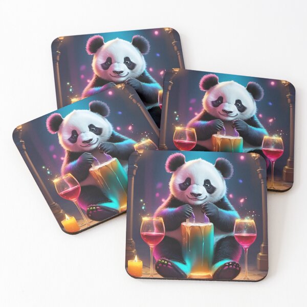 Item preview, Galentine's Toast: Midnight Panda Magic designed and sold by Gaynor Burrows.