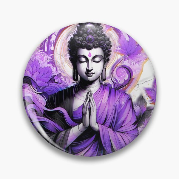 Item preview, Bodhisattva Buddha Peaceful  purple rain art designed and sold by Bspaces.