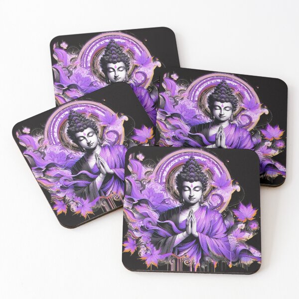 Item preview, Bodhisattva Buddha Peaceful  purple rain art designed and sold by Bspaces.