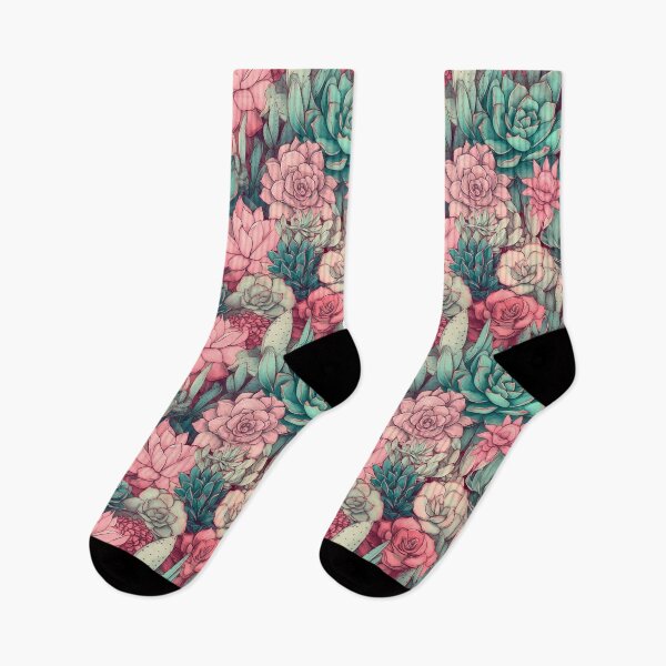 Item preview,  succulent plants garden pink peach green designed and sold by Alessandro Remo Mazzoni Remotextiles.