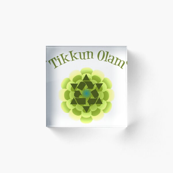 Tikkun Olam Acrylic Block