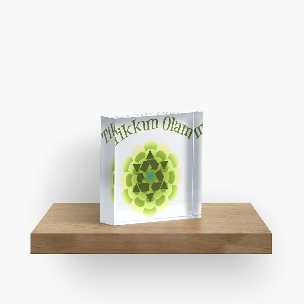 Tikkun Olam Acrylic Block