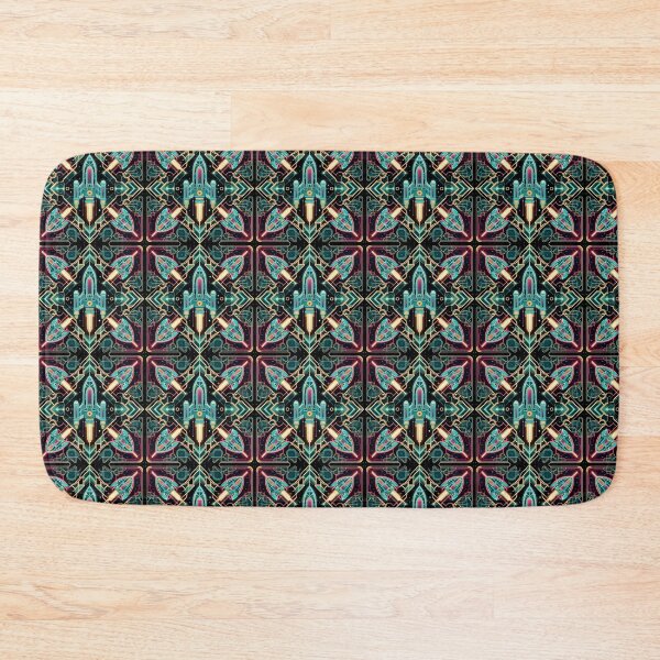 Item preview, Retrofuture spaceship pattern design  designed and sold by Inkstorm-London.