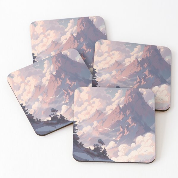 Item preview, Foggy Mountainscape- Pixel art designed and sold by octoboobs.