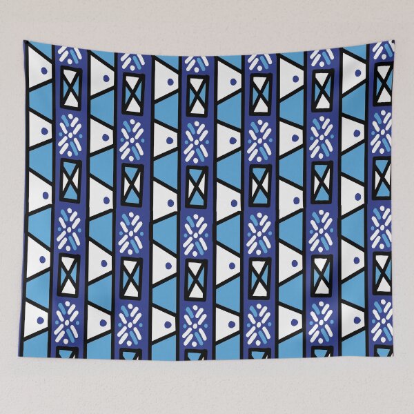 Item preview, Blue Traditional African fabric designed and sold by Wolagno.