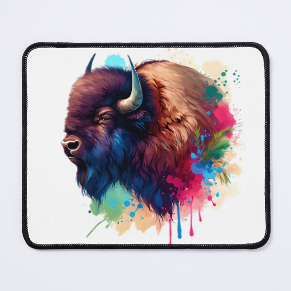 Artikelvorschau, Schöner Bison mit buntem Hintergrund entworfen und verkauft von Marcoshop10.