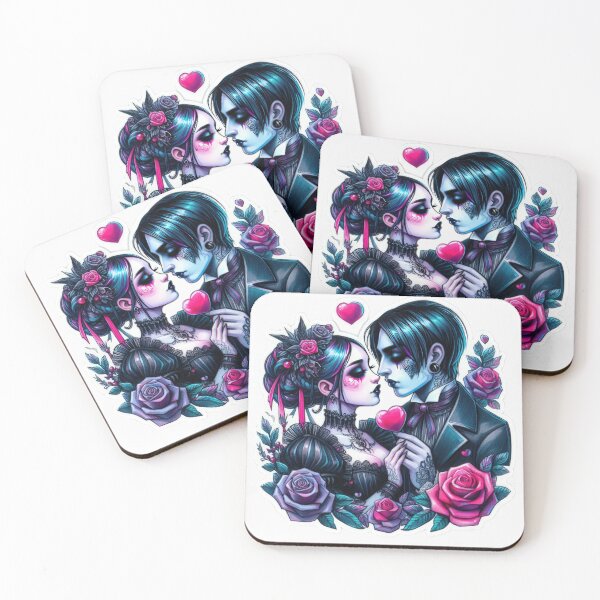 Item preview, Gothic Couple goth valentines day Sticker designed and sold by Expressions-Sel.