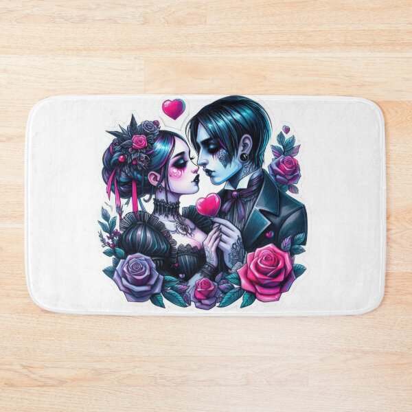 Item preview, Gothic Couple goth valentines day Sticker designed and sold by Expressions-Sel.