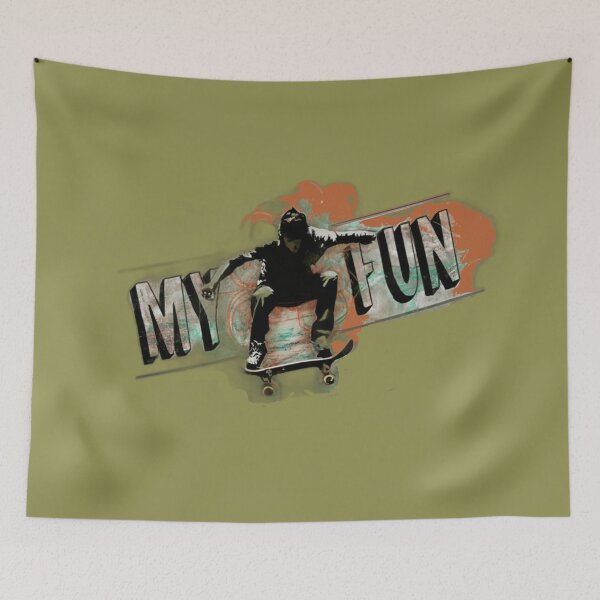 Item preview, Skateboarder with 'My Fun' text designed and sold by Tomasz  Siennicki.