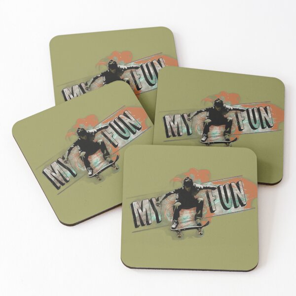 Item preview, Skateboarder with 'My Fun' text designed and sold by Tomasz  Siennicki.