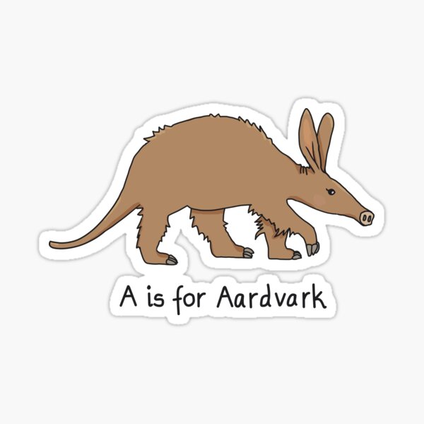 A is for Aardvark Sticker