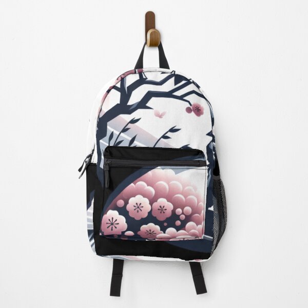 Item preview, Japanese landscape with samurai, katana, cherry blossoms, modern style designed and sold by Pflugart.
