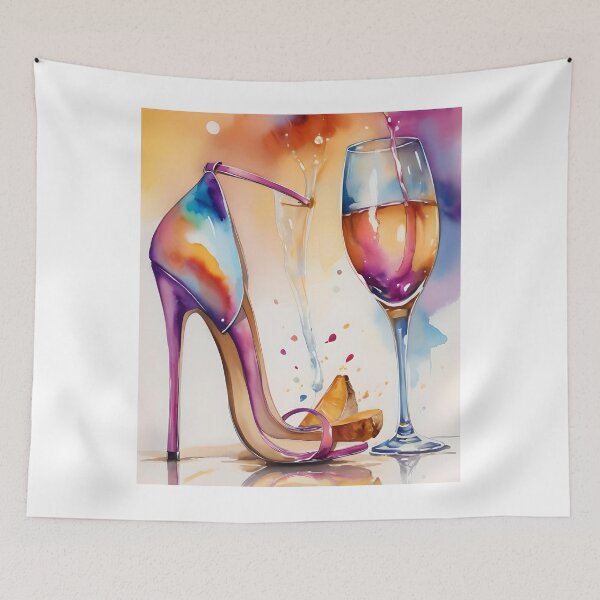 Item preview, Sip of Elegance: Galentine's Stiletto Splash designed and sold by Gaynor Burrows.