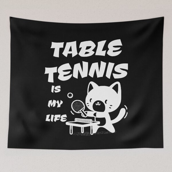 Item preview, Table Tennis Ping Pong Player Cat designed and sold by JoeStylistic.