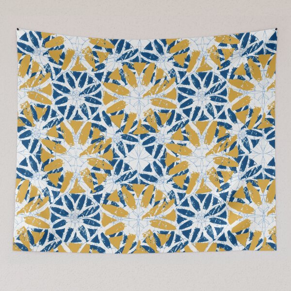 Item preview, floral tile print designed and sold by Andy Maffo Makes Art.