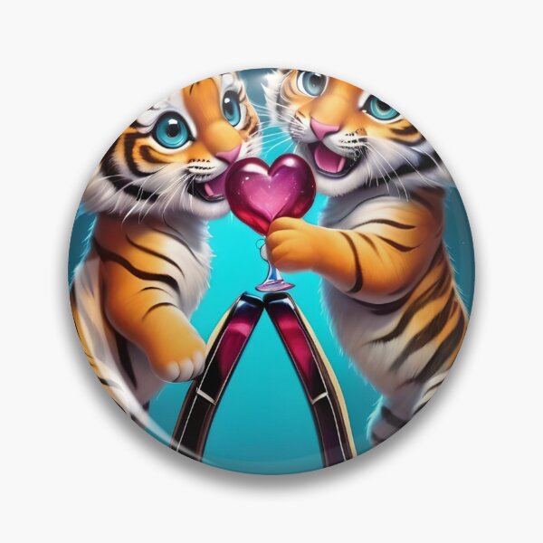 Item preview, Galentine's Whimsy: Tiger Cubs' Heart Play designed and sold by Gaynor Burrows.