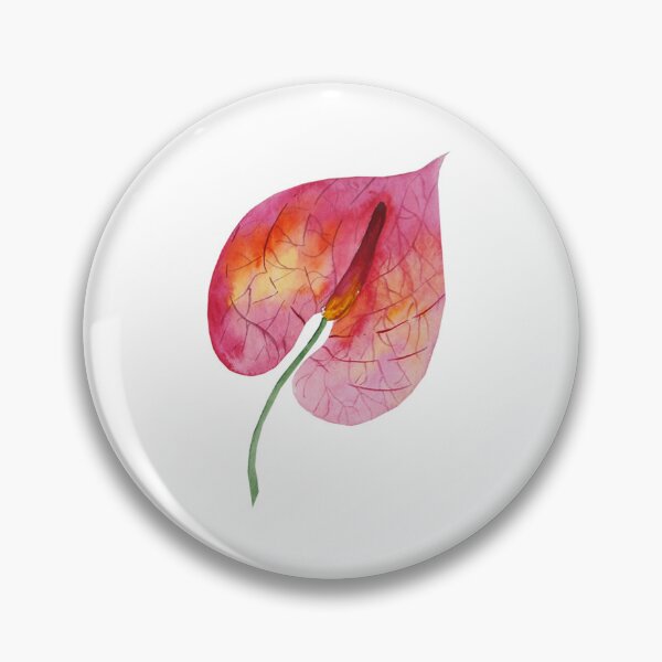 Item preview, pink  floral watercolor floral leaf designed and sold by supervibesonly.