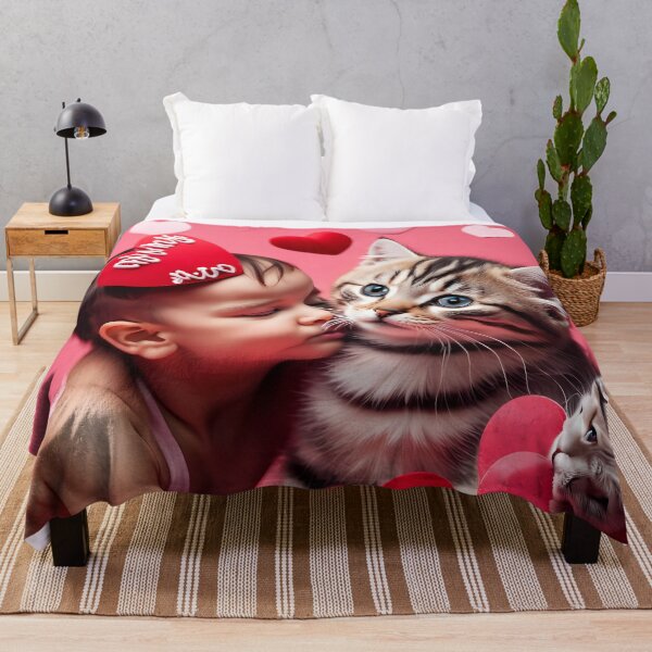 Item preview, Toddler celebrating Valentines day with a Kitten designed and sold by Colin Bentham.