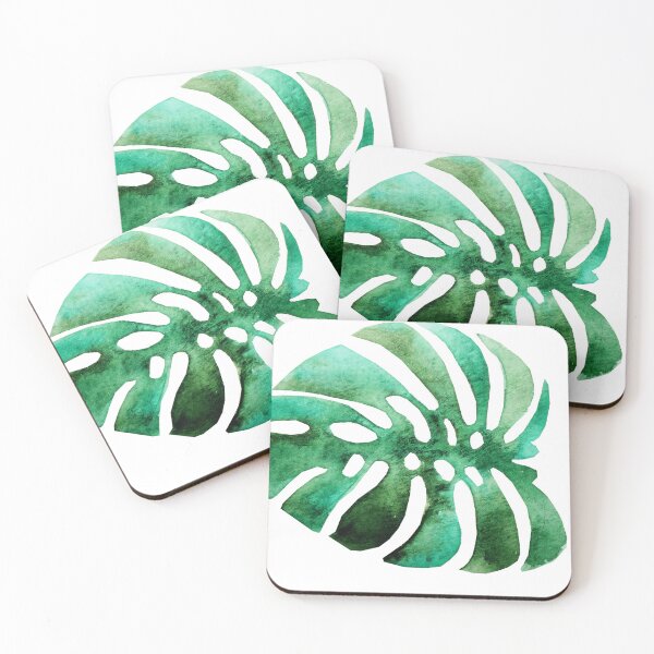 Item preview, monstera watercolor leaf art designed and sold by supervibesonly.