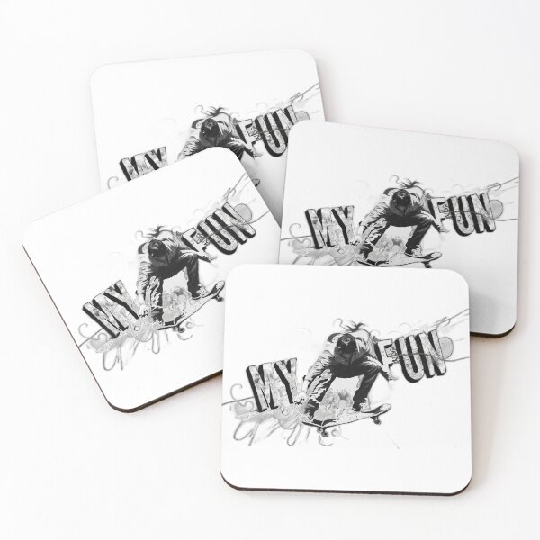 Item preview,  Sketch of a skateboarder with the text 'My Fun' designed and sold by Tomasz  Siennicki.