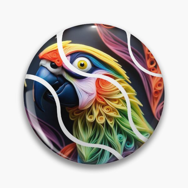 Item preview, Paper  parrot Brainstorming, abstract art piece,  designed and sold by Coolparrotgirl.
