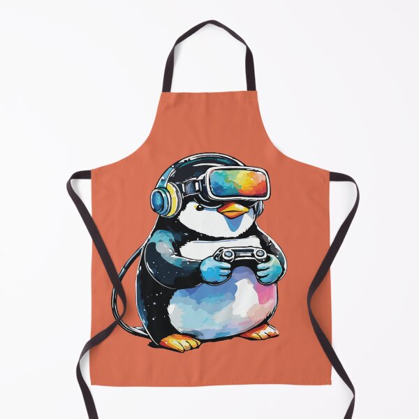 Item preview, Kawaii fat penguin playing Game with virtual reality glasses designed and sold by Firas Aljazzar.