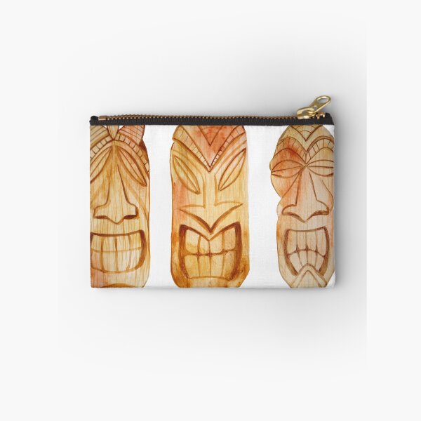 Item preview, wooden tikki art designed and sold by supervibesonly.