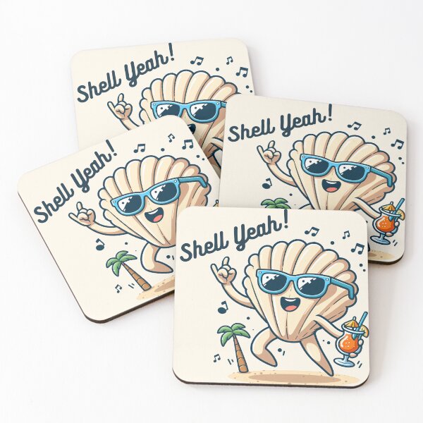 Item preview, Shell yeah, dancing shell on a beach designed and sold by YuliaHulia.