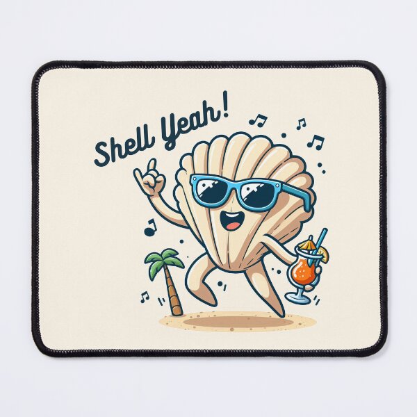 Item preview, Shell yeah, dancing shell on a beach designed and sold by YuliaHulia.