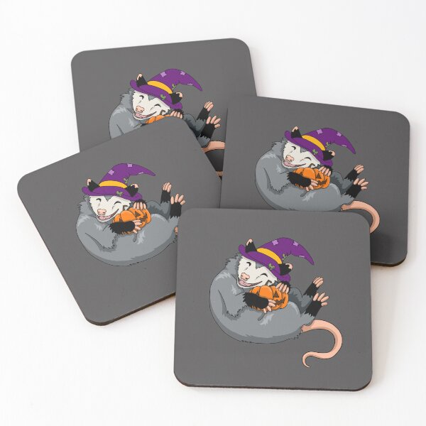 Item preview, Halloween opossum with pumpkin and witch hat designed and sold by christmas-lady.