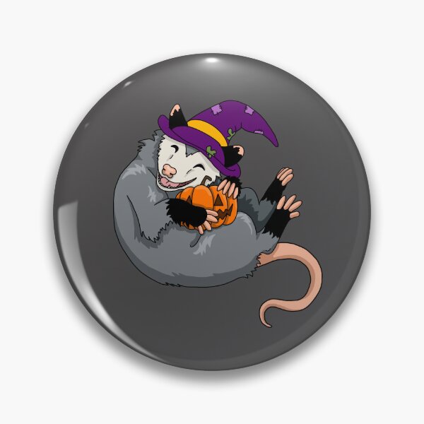 Item preview, Halloween opossum with pumpkin and witch hat designed and sold by christmas-lady.