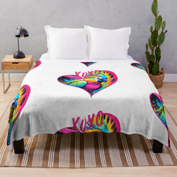 Item preview, Neon parrot in a heart designed and sold by Coolparrotgirl.