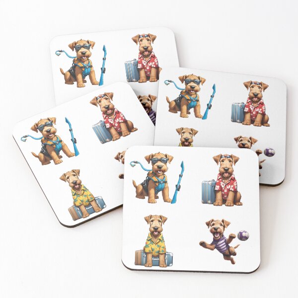 Item preview, Airedale Terrier cute puppy dog travel Sticker Pack 3 designed and sold by Keffy.
