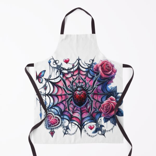 Item preview, Gothic spider web with spider with roses goth valentines day Sticker designed and sold by Expressions-Sel.