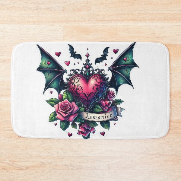 Item preview, Gothic heart with bat wings goth valentines day Sticker designed and sold by Expressions-Sel.