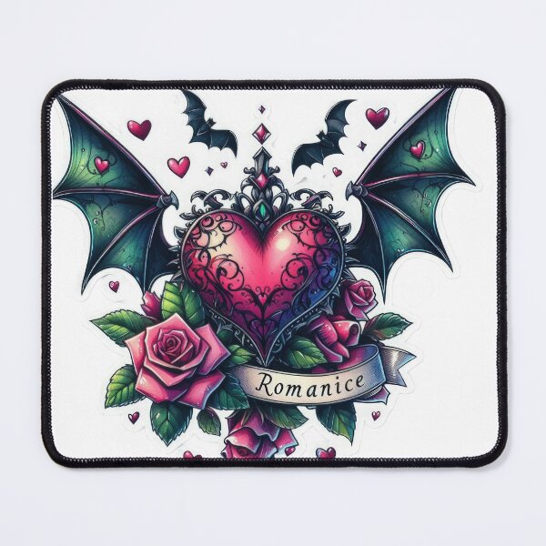 Item preview, Gothic heart with bat wings goth valentines day Sticker designed and sold by Expressions-Sel.
