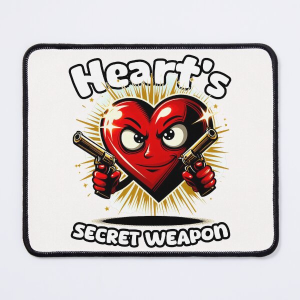 Item preview, Heart's Secret Weapon: Crimson Charm in Monochrome designed and sold by SplashTastic.