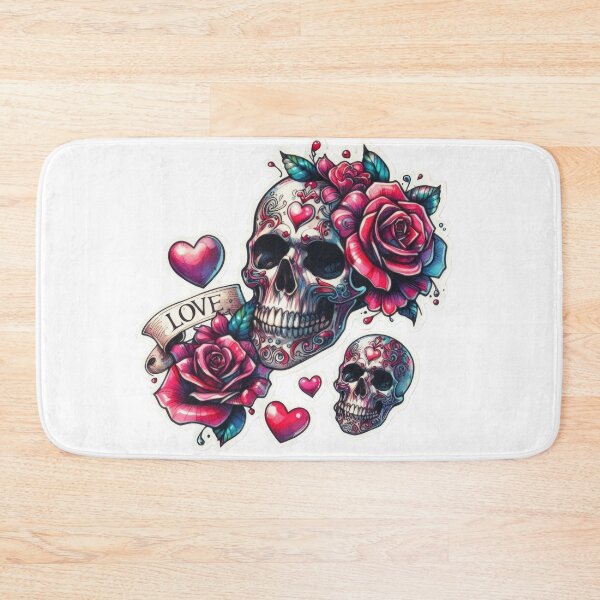 Item preview, Gothic valentines day skeleton roses goth Sticker designed and sold by Expressions-Sel.
