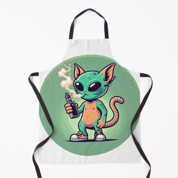 Item preview, alien cat smoking vape designed and sold by imed28.