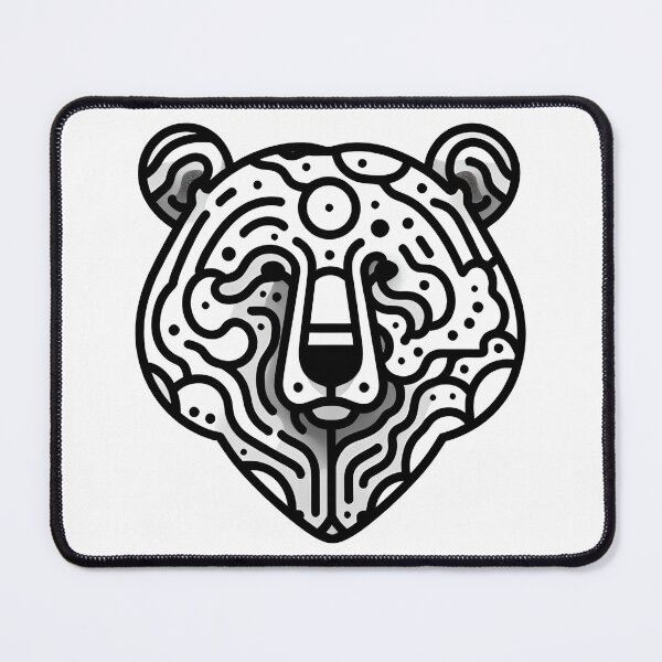 Item preview, Bear Head Outline designed and sold by SimpleP.