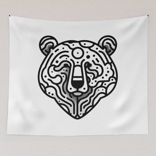 Item preview, Bear Head Outline designed and sold by SimpleP.