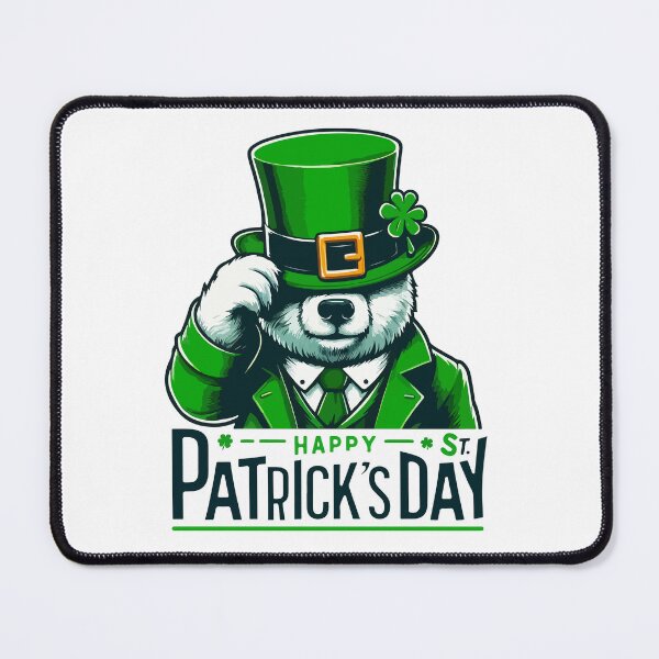 Item preview, Happy st patricks day funny green bear designed and sold by TomFrontierArt.